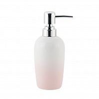 Дозатор жид.мыла Gradient бело-розовый, керамика